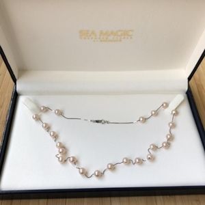 Mikimoto Sea Magic White Gold Pearl Necklace 16"